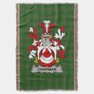 Irish Chapman Coat of Arms Familienwappen Irland Decke