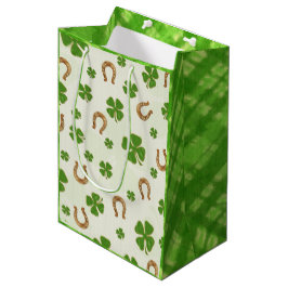Irish Charm Whimsical MEDIUM St Patrick's Day Mittlere Geschenktüte