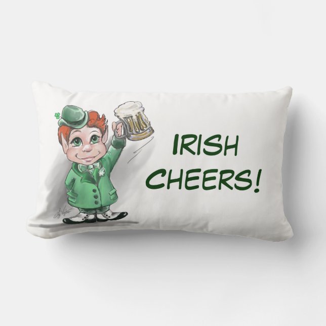 Irish Cheers! Throw Lumbar Pillow Lendenkissen (Vorderseite)