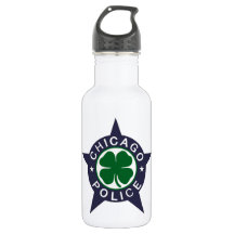 Irish Chicago Police Badge Water Drink Bottle