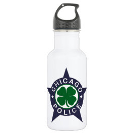 Irish Chicago Police Badge Water Drink Bottle Edelstahlflasche