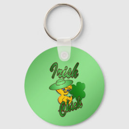 Irish Chick in Green Schlüsselanhänger