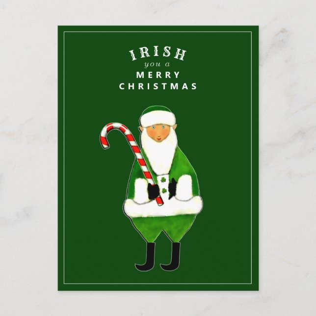 Irish Christmas Grußkarte Feiertagspostkarte (Vorderseite)