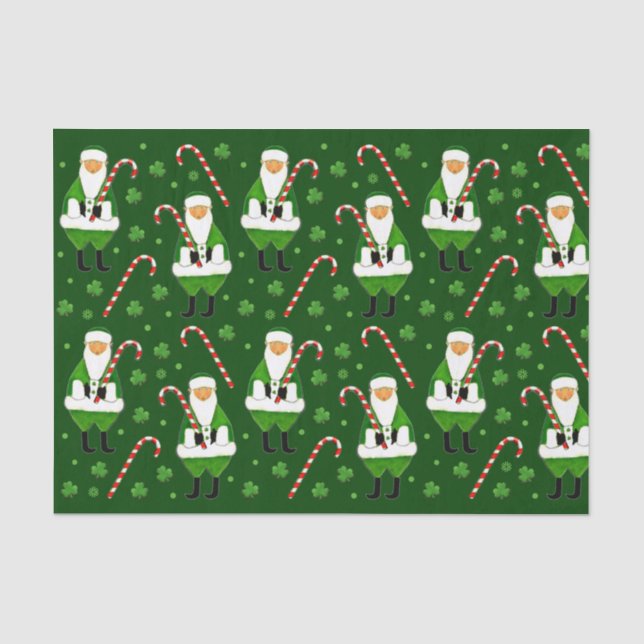 Irish Christmas Holiday Geschenk Seidenpapier (Vorderseite)