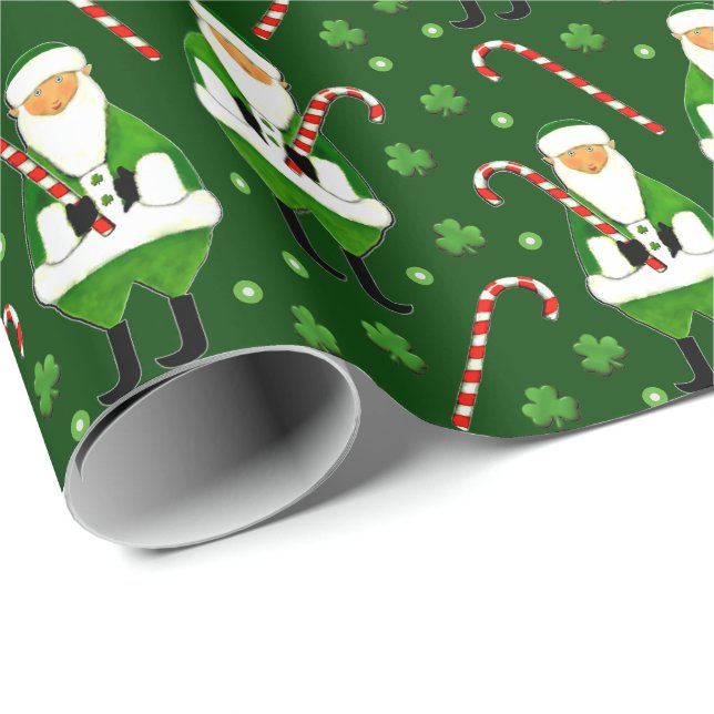 Irish Christmas Holiday Geschenkpapier (Rolleneckpunkt)