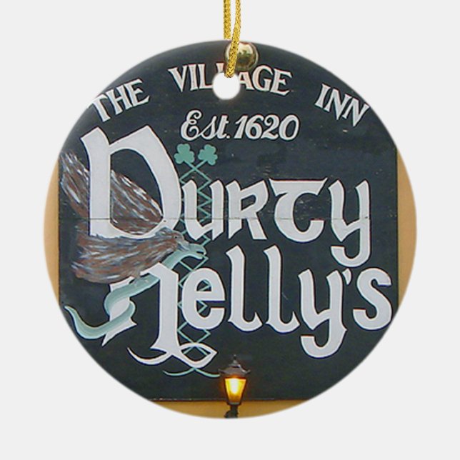 Irish Christmas Ornament, Durty Nelly's & Nollaig Keramikornament (Vorne)