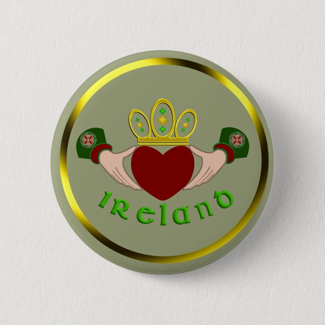 Irish Claddagh Button (Vorderseite)
