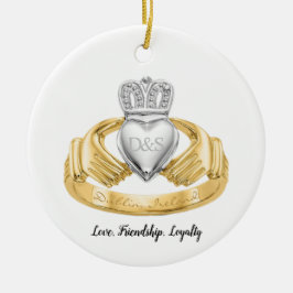 Irish Claddagh Ring Personalisiert Keramik Ornament