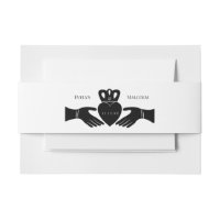 Irish Claddagh Ring Simple Black and White Wedding