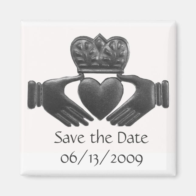 Irish Claddagh speichert den Datums-Magneten Magnet (Vorne)