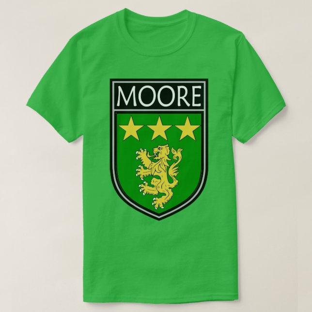 Irish Clan Wappen Moore T-Shirt (Design vorne)