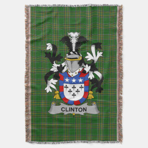 Irish Clinton Coat of Arms Familienwappen Irland Decke