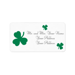 Irish Clover Custom Address Labels Adressaufkleber