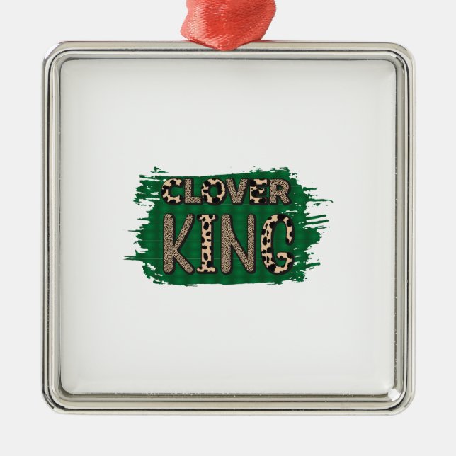 Irish Clover King Ornament Aus Metall (Vorne)