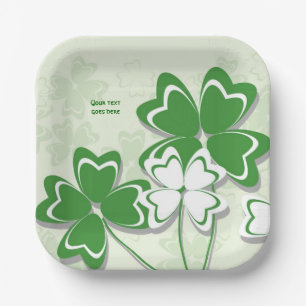 Irish Clover Kleeblatt St. Patrick's Day Pappteller