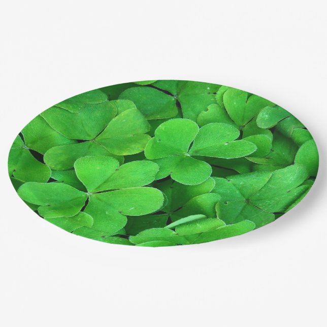 Irish Clover Pappteller (Schrägansicht)