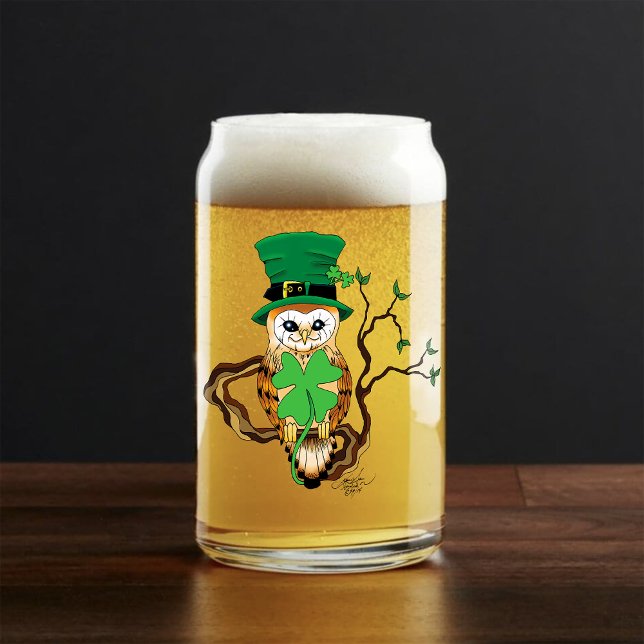 Irish Clovers Owl Green Dosenglas (Von Creator hochgeladen)