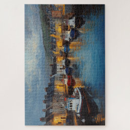 Irish Coastal Harbor Town Jigsaw Puzzle