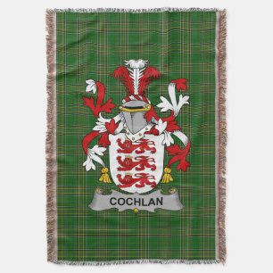 Irish Cochlan oder McCoughlan Coat of Arms Family Decke