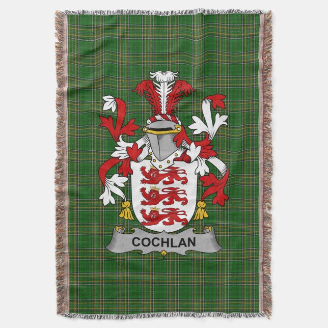 Irish Cochlan oder McCoughlan Coat of Arms Family  Decke (Vorderseite Vertikal)