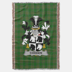 Irish Codden oder McCodden Coat of Arms Family Cre Decke
