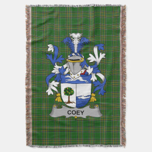 Irish Coey oder McCoey Coat of Arms Familienwappen Decke