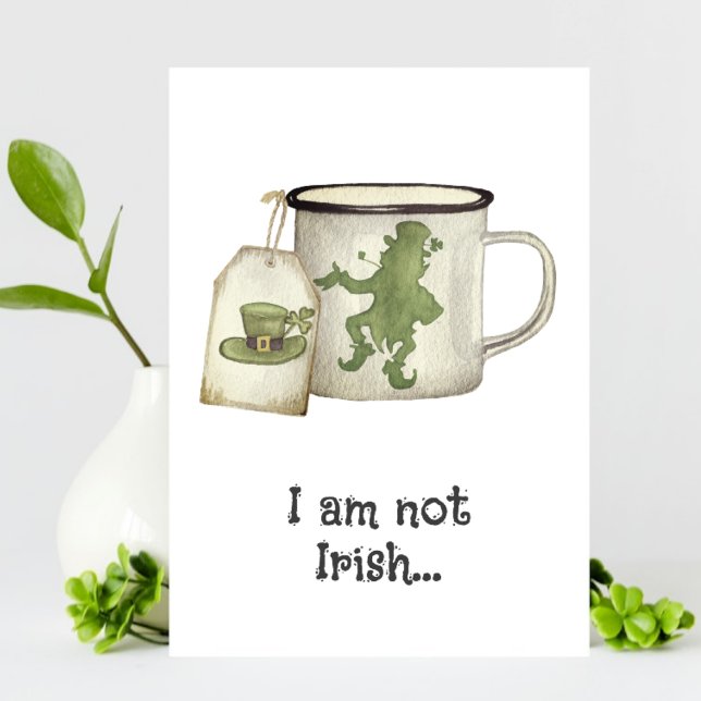 Irish Coffee Bag Cloud Funny St Patricks Day Card Ankündigung (Von Creator hochgeladen)