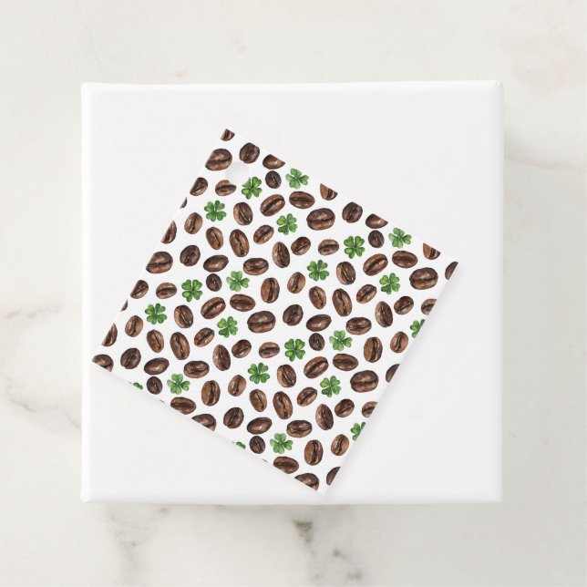 Irish Coffee Beans and Shamrocks Funny Design Geschenkanhänger (Beispiel)