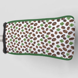 Irish Coffee Beans and Shamrocks Funny Design Golf Headcover