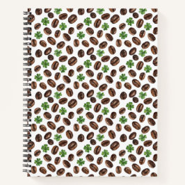 Irish Coffee Beans and Shamrocks Funny Design Notizbuch