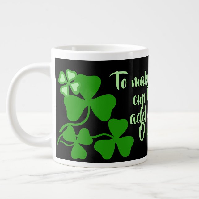 Irish coffee/perfect cup 18 Irland Kleeblatt/schwa Jumbo-Tasse (Links)