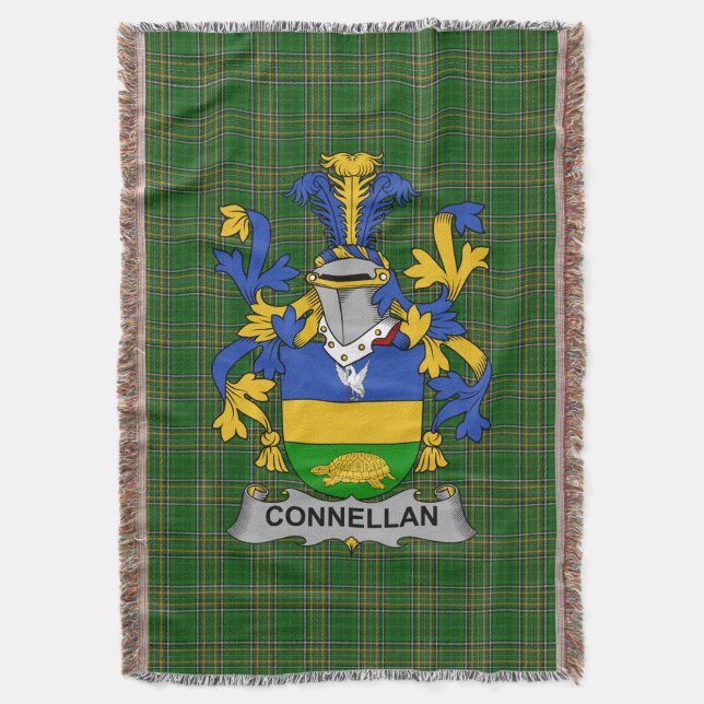 Irish Connellan oder O_Connellan Coat of Arms Fami Decke (Vorderseite Vertikal)