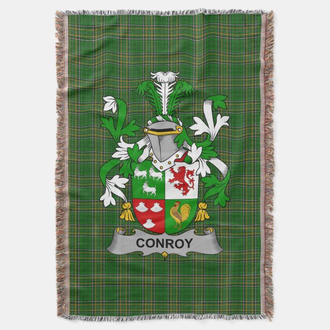 Irish Conroy oder O_Conry Coat of Arms Familienwap Decke (Vorderseite Vertikal)
