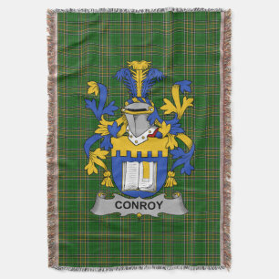 Irish Conroy oder O_Mulconroy Coat of Arms Family Decke