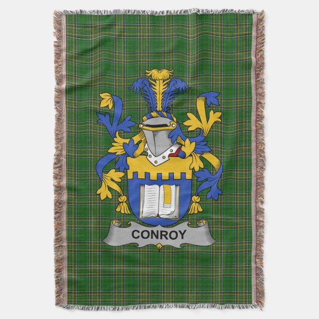 Irish Conroy oder O_Mulconroy Coat of Arms Family  Decke (Vorderseite Vertikal)