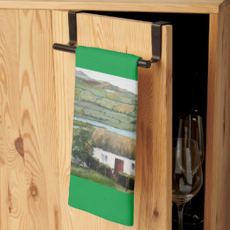 Irish Cottage Landscape Kitchen Towel Geschirrtuch