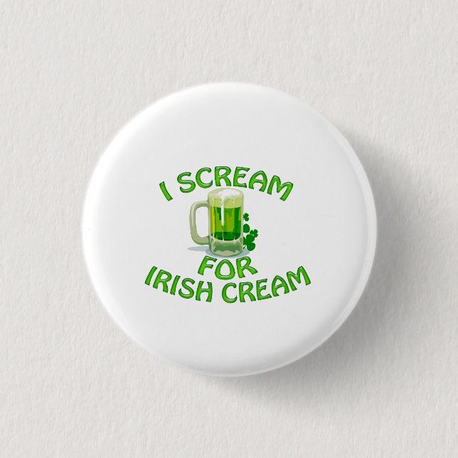 Irish Cream I Scream Button (Vorderseite)