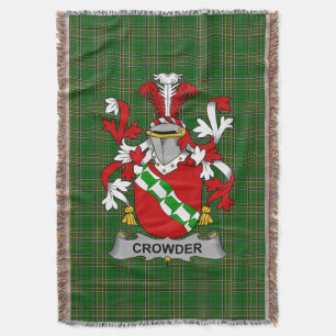 Irish Crowder Coat of Arms Familienwappen Irland Decke