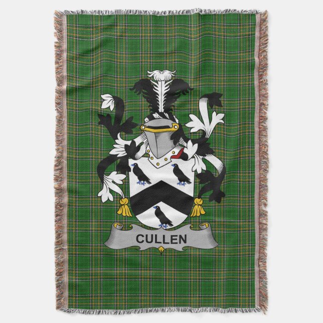 Irish Cullen oder McCullen Coat of Arms Family Cre Decke (Vorderseite Vertikal)