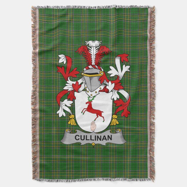 Irish Cullinan oder O_Cullinane Coat of Arms Famil Decke (Vorderseite Vertikal)