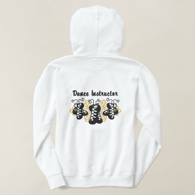 Irish Dance - Instructor Bestickter Hoodie (Design Rückseite)