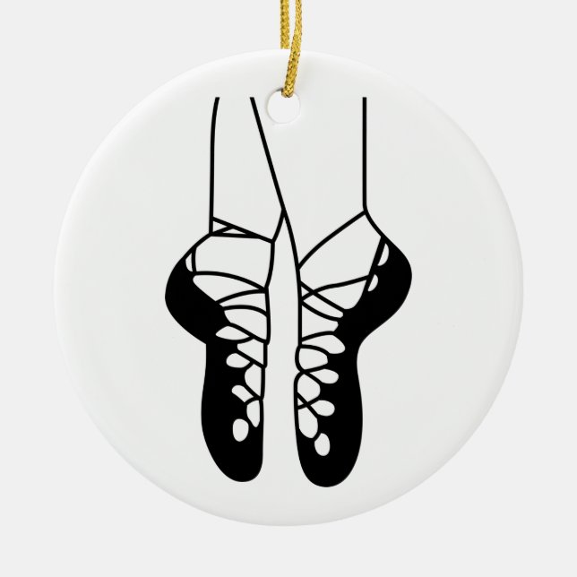 Irish Dance Shoes Keramik Ornament (Vorne)