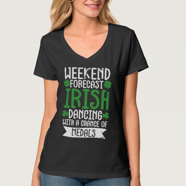 Irish Dance St Patricks Day Reel Girl Irish Step D T-Shirt (Vorderseite)