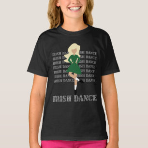Irish Dance Typografy Blond Hair Irish Dancer T-Shirt