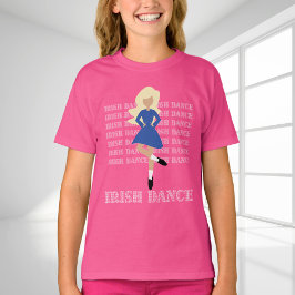 Irish Dance Typografy Blond Hair Irish Dancer T-Shirt