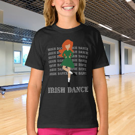 Irish Dance Typografy Red Hair Irish Dancer T-Shirt