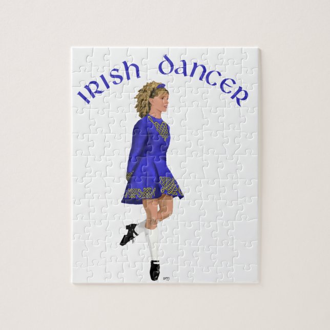 Irish Dancer Blonde in Blue (Vertikal)