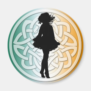 Irish Dancer Celtic Flag Magnet