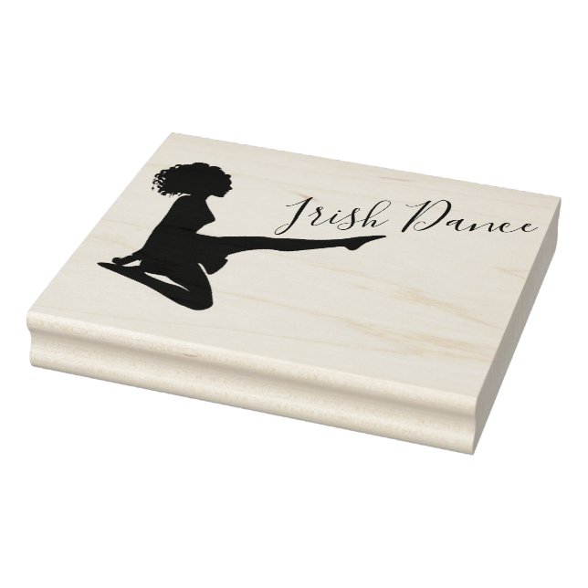Irish Dancer Dancing Soft Shoe Schwarz-weiß Dance Gummistempel (Stempel)