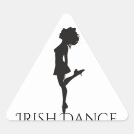 Irish Dancer Hard Shoe Black and White Dance Dreieckiger Aufkleber